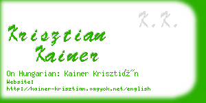krisztian kainer business card